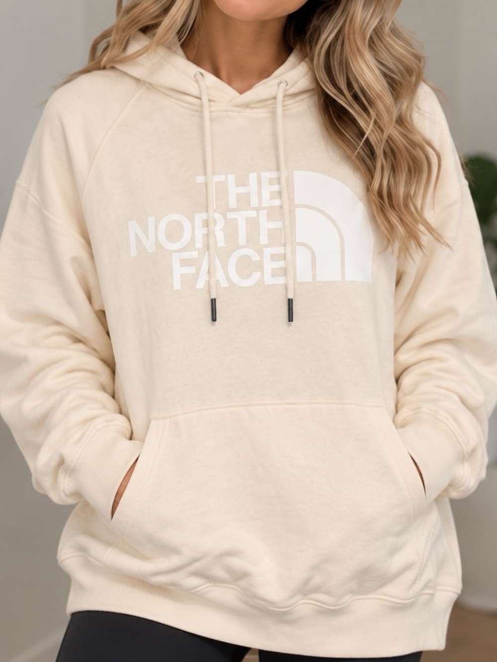 The North Face Circular Design Half Dome Hoodie White Dune Cream XL